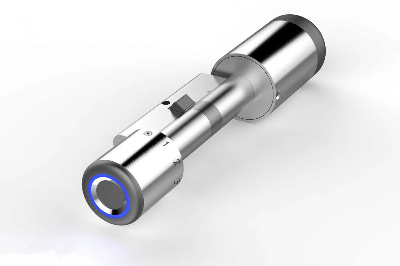 Silinder Pintar Bluetooth Kunci Pintu Masuk Stainless Steel CE FCC Disetujui Kartu NFC