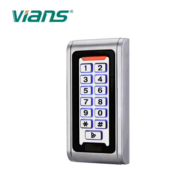 Logam RFID Pintu Akses Kontrol Keypad IP68 Frekuensi DC 12V 125 KHz Tahan Air
