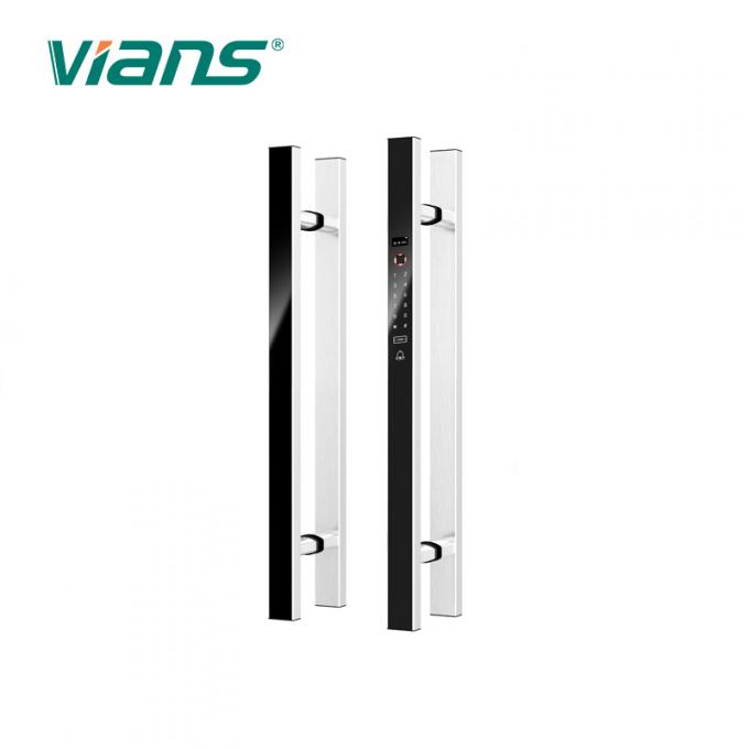 Home Smart Biometric Sliding Glass Door Handle Dengan Kunci Kunci 0