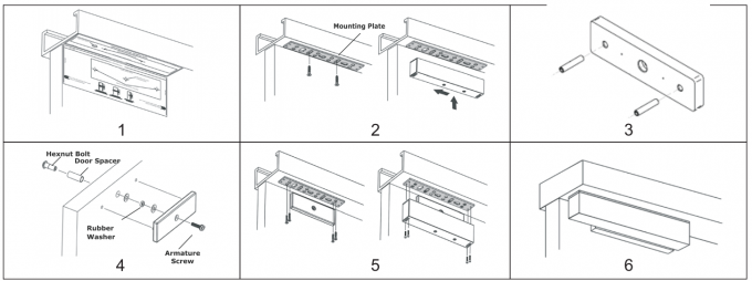 600LBS Double Holding Force Electric Magnetic Lock Untuk Pintu Kulkas 6