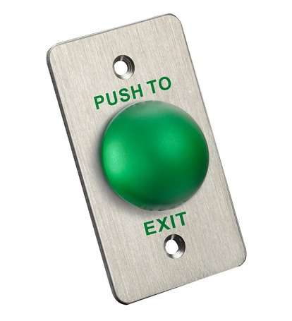 Tombol Keluar Pintu IP50 Hijau Berbentuk Persegi Panjang Sakelar Dorong yang Disesuaikan 1